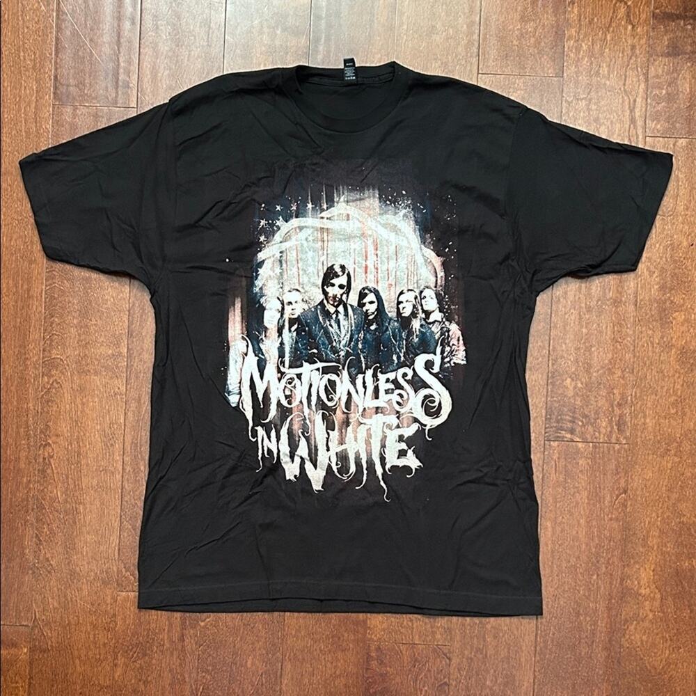 Motionless in White Black Graphic Band Tee, Size XL